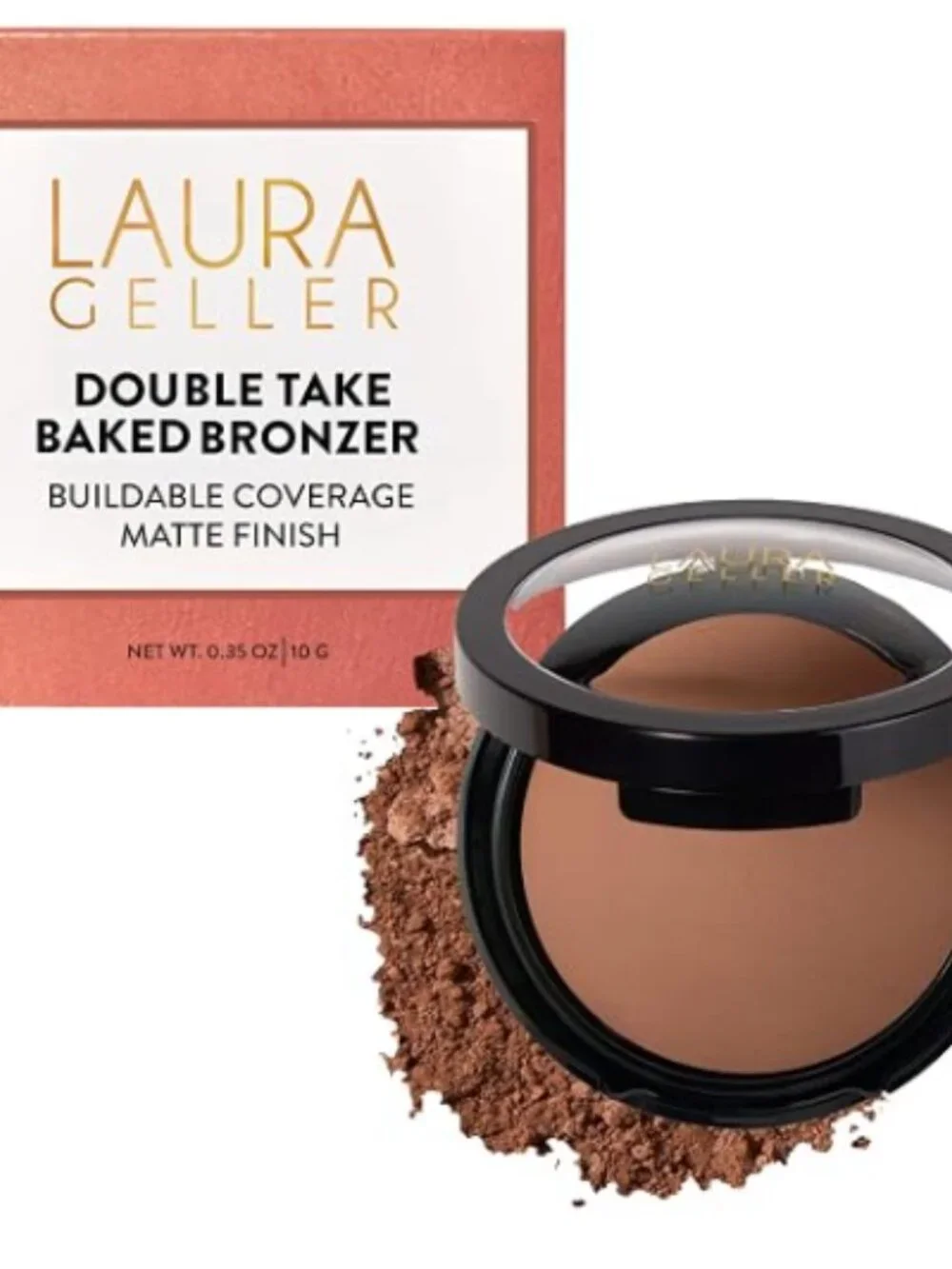NWT LAURA GELLER NEW YORK Double Take Baked Bronzer for Mature Skin, Deep